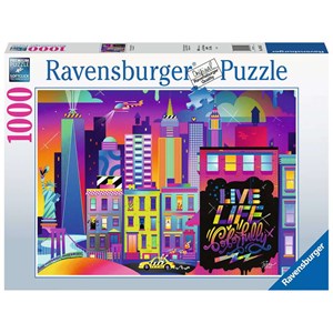 Ravensburger (16454) - "Live Life Colorfully, NYC" - 1000 Teile Puzzle
