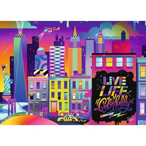 Ravensburger (16454) - "Live Life Colorfully, NYC" - 1000 Teile Puzzle