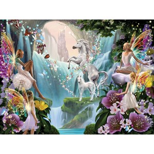 SunsOut (47230) - Garry Walton: "Unicorn and Fairy" - 1000 Teile Puzzle