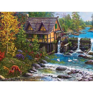 SunsOut (42939) - "Mill by the Stream" - 1000 Teile Puzzle