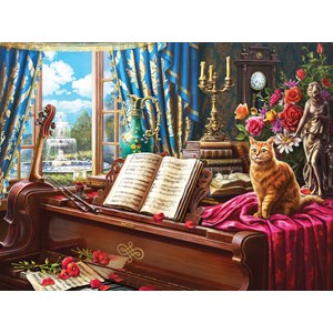 SunsOut (42936) - "Grand Piano Cat" - 1000 Teile Puzzle
