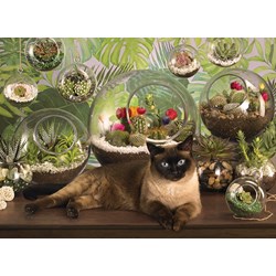 Cobble Hill (80049) - "Katze vor den Florarien" - 1000 Teile Puzzle