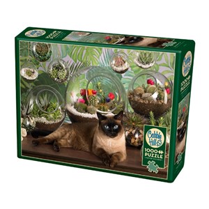 Cobble Hill (80049) - "Katze vor den Florarien" - 1000 Teile Puzzle