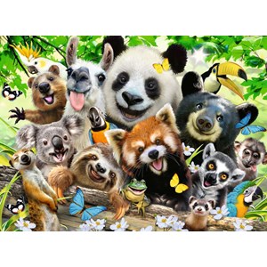 Ravensburger (12893) - "Das wilde Tier Selfie" - 300 Teile Puzzle