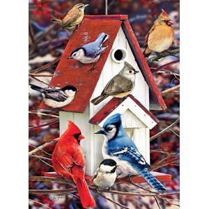 Cobble Hill (80122) - "Vögel tummeln sich vor dem Winterquartier" - 1000 Teile Puzzle