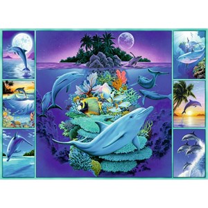 Ravensburger (13191) - "Dolphin Collage" - 300 Teile Puzzle