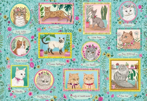 Gibsons (G6603) - Pimlada Phuapradit: "Berühmte Katzen" - 1000 Teile Puzzle