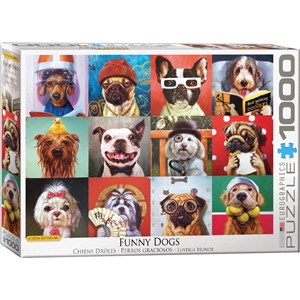 Eurographics (6000-5523) - Lucia Heffernan: "Lustige Hunde" - 1000 Teile Puzzle