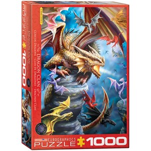 Eurographics (6000-5475) - Anne Stokes: "Drachen Clan" - 1000 Teile Puzzle