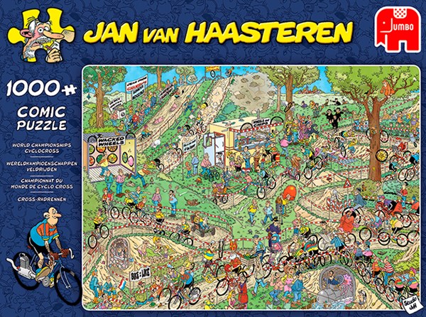 Jumbo (19174) - Jan van Haasteren: "World Championships Cyclocross" - 1000 Teile Puzzle
