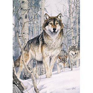 Cobble Hill (80019) - Al Agnew: "Wolf im Winterwald" - 1000 Teile Puzzle