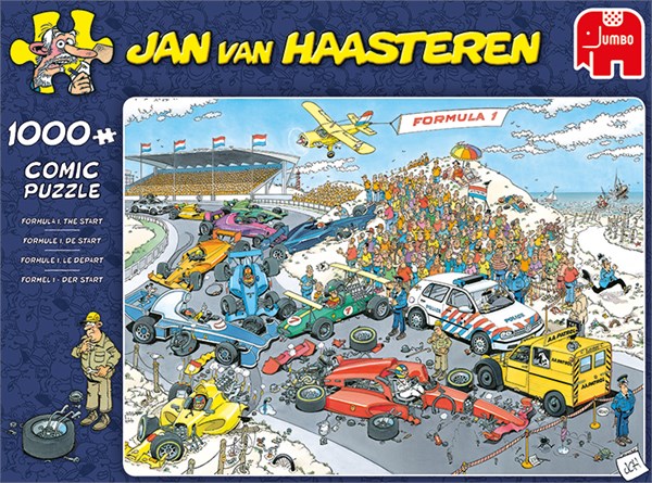 Jumbo (19093) - Jan van Haasteren: "Formel 1, Der Start" - 1000 Teile Puzzle