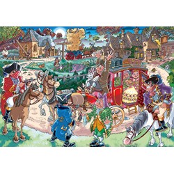 Jumbo (19180) - "Destiny 21, Kutschen-Überfall!" - 1000 Teile Puzzle