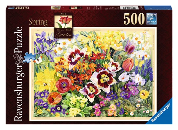 Ravensburger (14658) - "The Cottage Garden No 1, Spring" - 500 Teile Puzzle