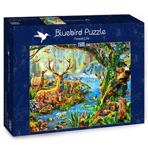 Bluebird Puzzle (70185) - Adrian Chesterman: "Forest Life" - 1500 Teile Puzzle