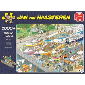 Jumbo (19068) - Jan van Haasteren: "Die Schleuse" - 2000 Teile Puzzle