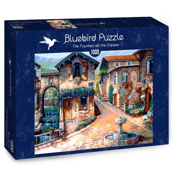 Bluebird Puzzle (70120) - "The Fountain on the Square" - 1000 Teile Puzzle