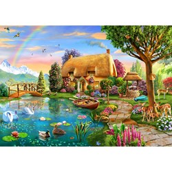 Bluebird Puzzle (70167) - Adrian Chesterman: "Lakeside Cottage" - 1000 Teile Puzzle