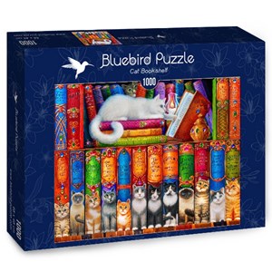 Bluebird Puzzle (70216) - "Cat Bookshelf" - 1000 Teile Puzzle