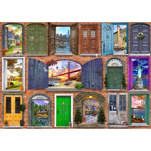 Bluebird Puzzle (70116) - Dominic Davison: "Doors of USA" - 2000 Teile Puzzle
