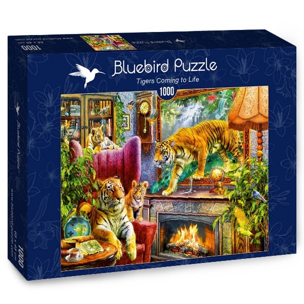 Bluebird Puzzle (70310) - "Tigers Coming to Life" - 1000 Teile Puzzle