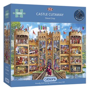 Gibsons (G6289) - Steve Crisp: "Castle Cutaway" - 1000 Teile Puzzle