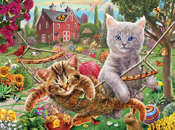 SunsOut (51824) - Adrian Chesterman: "Cats on the Farm" - 1000 Teile Puzzle
