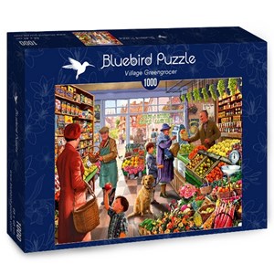 Bluebird Puzzle (70232) - Steve Crisp: "Village Greengrocer" - 1000 Teile Puzzle