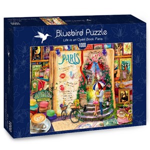 Bluebird Puzzle (70239) - Aimee Stewart: "Life is an Open Book Paris" - 1000 Teile Puzzle