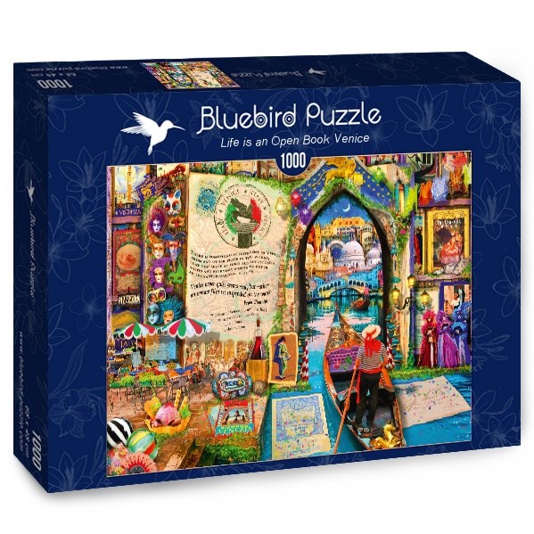 Bluebird Puzzle (70242) - Aimee Stewart: "Life is an Open Book Venice" - 1000 Teile Puzzle