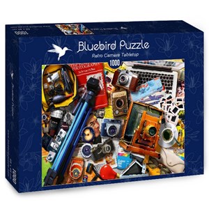 Bluebird Puzzle (70240) - "Retro Camera Tabletop" - 1000 Teile Puzzle