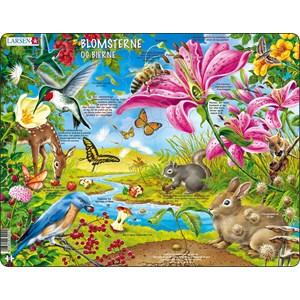 Larsen (NB4-DK) - "The flowers and the Bees - DK" - 55 Teile Puzzle