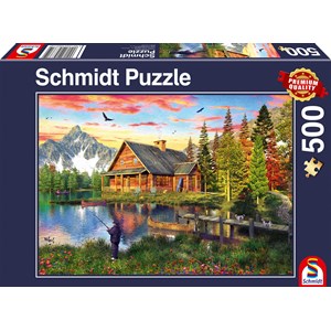 Schmidt Spiele (58371) - "Angeln am See" - 500 Teile Puzzle