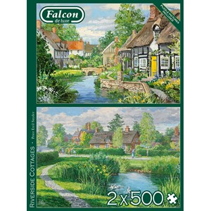Falcon (11289) - "Riverside Cottages" - 500 Teile Puzzle
