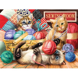 SunsOut (28935) - Tom Wood: "Kitties Fun Time" - 500 Teile Puzzle
