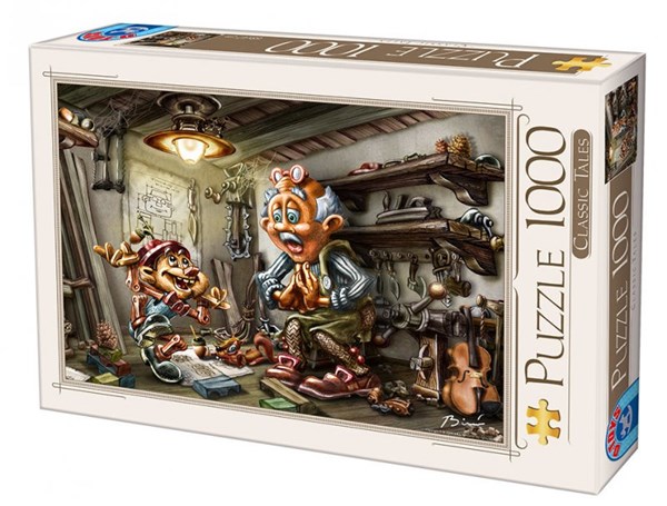 D-Toys (72894-CT01) - Biro Donat: "Pinnochio" - 1000 Teile Puzzle