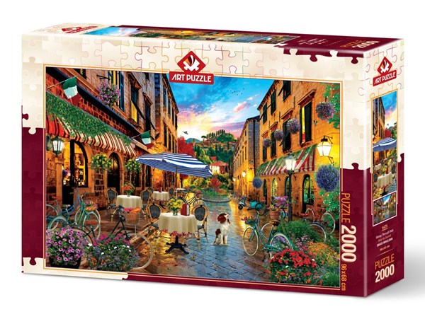 Art Puzzle (5475) - "Biking Through Italy" - 2000 Teile Puzzle