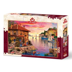 Art Puzzle (5374) - "The Mediterranean Harbour" - 1500 Teile Puzzle