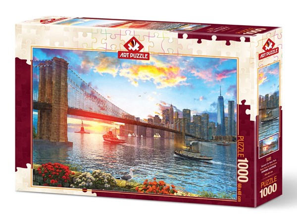 Art Puzzle (5185) - "Sunset on New York" - 1000 Teile Puzzle