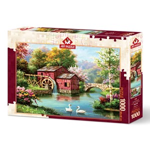 Art Puzzle (5188) - "The Old Red Mill" - 1000 Teile Puzzle
