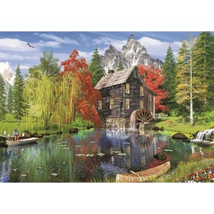 Art Puzzle (4550) - "Fishing by the Mill" - 1500 Teile Puzzle