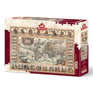 Art Puzzle (4584) - "Ancient World Map" - 1000 Teile Puzzle