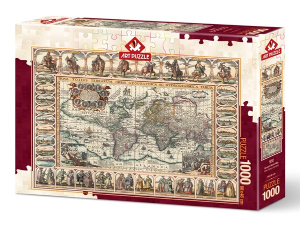 Art Puzzle (4584) - "Ancient World Map" - 1000 Teile Puzzle