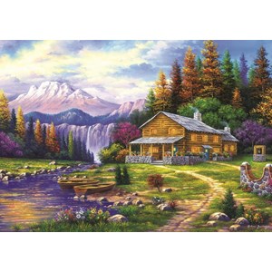 Art Puzzle (4230) - "Sunset on the Mountains" - 1000 Teile Puzzle