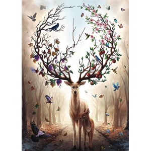 Ravensburger (15018) - "Magischer Hirsch" - 1000 Teile Puzzle