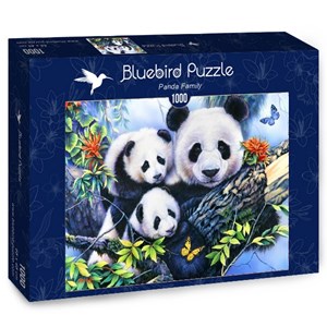 Bluebird Puzzle (70079) - "Panda Family" - 1000 Teile Puzzle