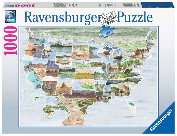 Ravensburger (16453) - "Von Ozean zu Ozean" - 1000 Teile Puzzle