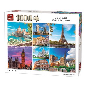 King International (55881) - "Collage, City's" - 1000 Teile Puzzle