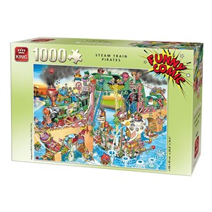 King International (05225) - "Steam Train Pirates" - 1000 Teile Puzzle