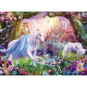 Ravensburger (12887) - "Magische Einhörner" - 100 Teile Puzzle